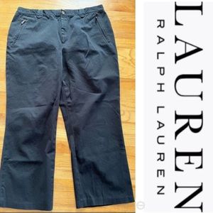 Euc Lauren black cotton/spandex chinos size 18W